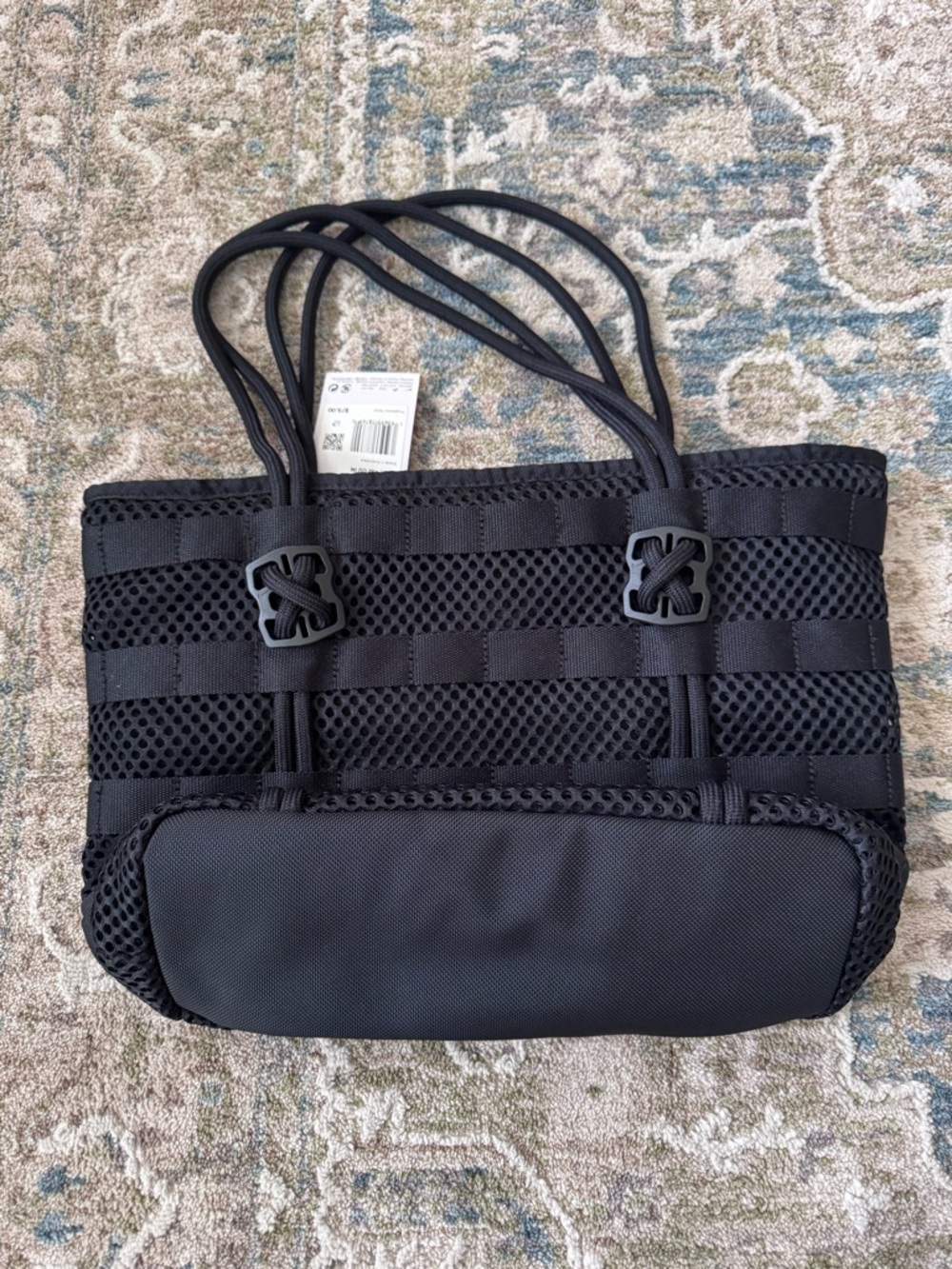 Nike Black Mesh Tote with Double Strap - Picture 2 of 3